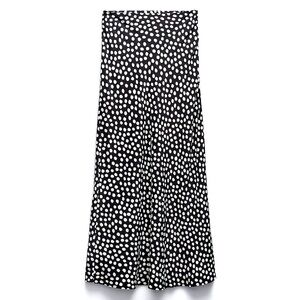 Zara NWT Polka Dot Print Midi Skirt size S